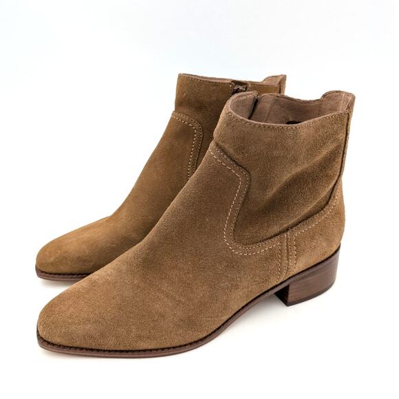 Cole Haan Naia Pointed Toe Block Heel Booties Women's Brown Size US7B - Picture 1 of 13